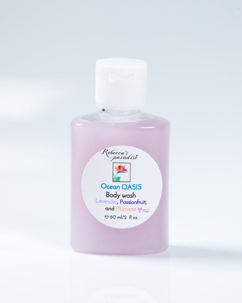 Ocean OASIS  Body wash Lavender Passionfruit and Plumeria - Rebecca's Paradise