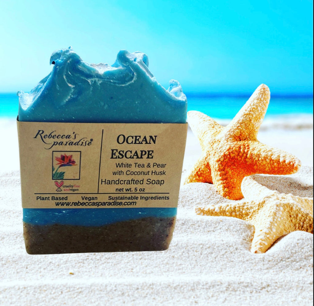 Ocean Escape Soap, White Tea and Pear with Coconut husk - Rebecca's Paradise