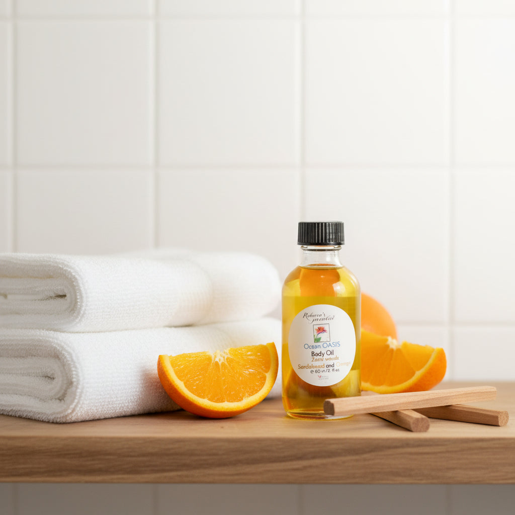 Body oil Zesty wood with Sandalwood and orange