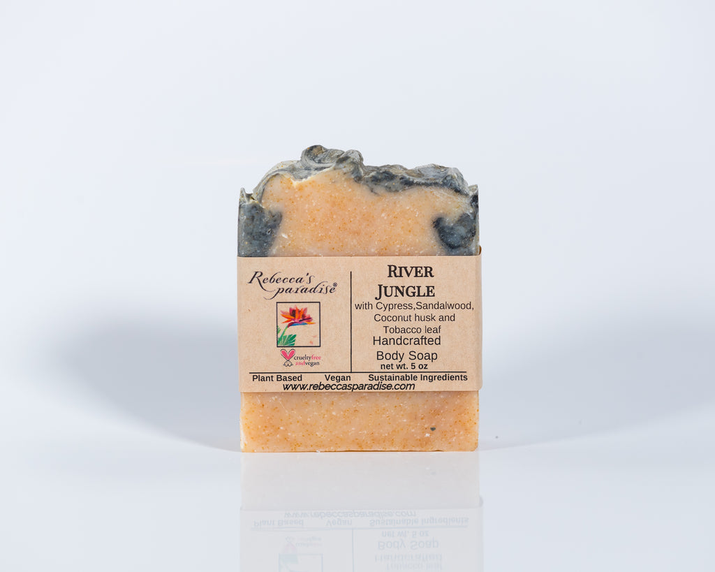 River Jungle soap Bar with Cypress,Sandalwood, Coconut husk, and Tobacco leaf - Rebecca's Paradise