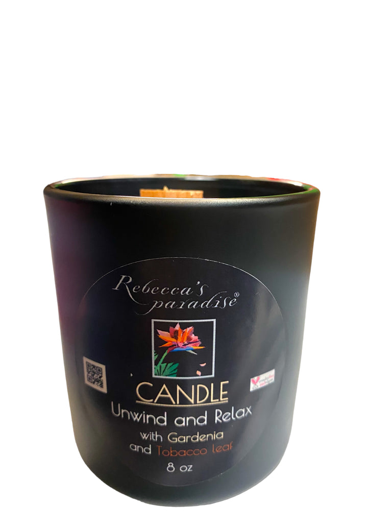 Unwind and Relax with Gardenia and Tobacco leaf  Candle - Rebecca's Paradise